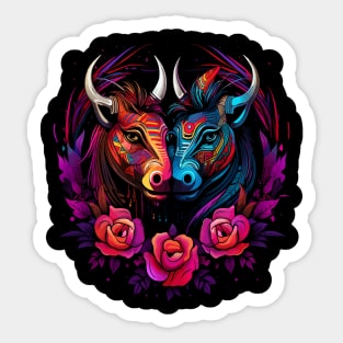 Warthog Couple Valentine Sticker
